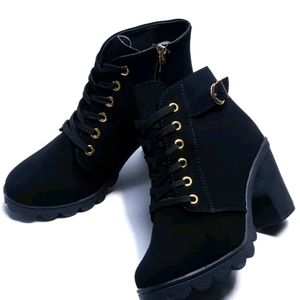 Heeled combat boots